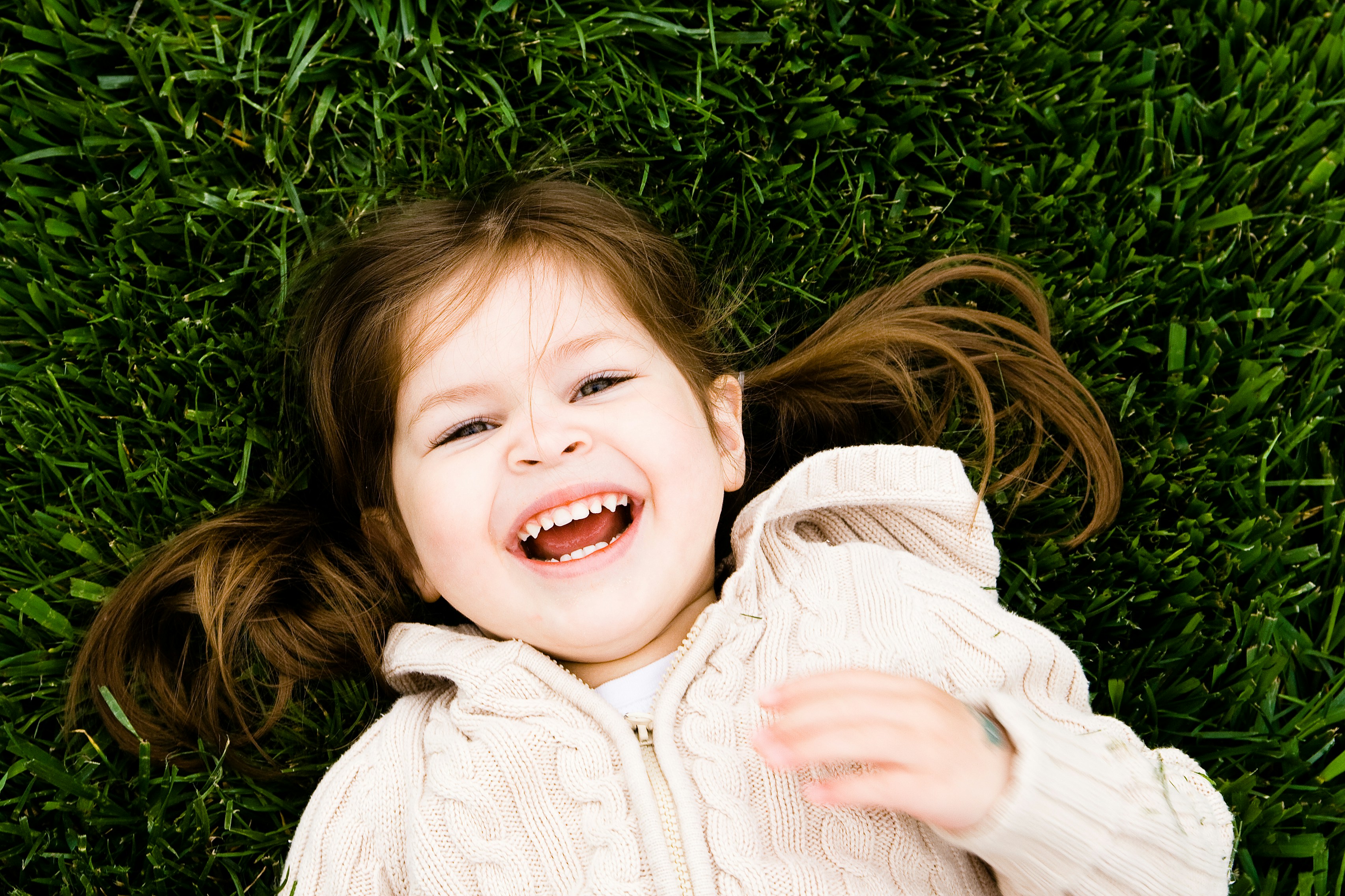 A child smiling